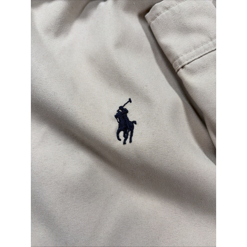 Polo Ralph Lauren Mens Bi-Swing Windbreaker Jacket tan khaki Harrington Sz XL - Picture 4 of 8